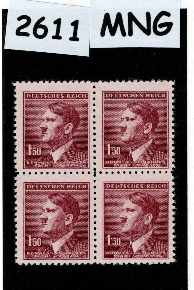 MNG stamp block Sc #71 Adolf Hitler 1942 WWII during German Occupation #2611