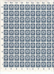 Stamp Germany Official Mi 133 Sheet 1934 WWII Fascism War Era Dienst MNH