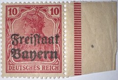 Travelstamps: Germany Bayern Overprint Stamps Sc#180,10pf Mint Watermarked MOGNH