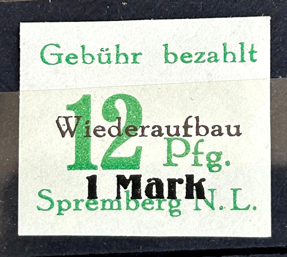 1946 German stamp Mi:DE-SPR22B – Local Spremberg imperforate 12 rpf MH*/268