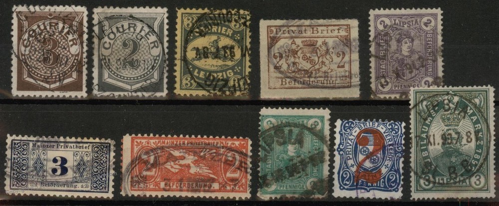 Germany Leipzig Mainz Etc Stadtpost Locals Used Collection Lot Group 109860