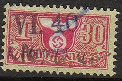 Stamp Selection Germany Revenue WWII 3rd Reich War Emblem War 4 Used