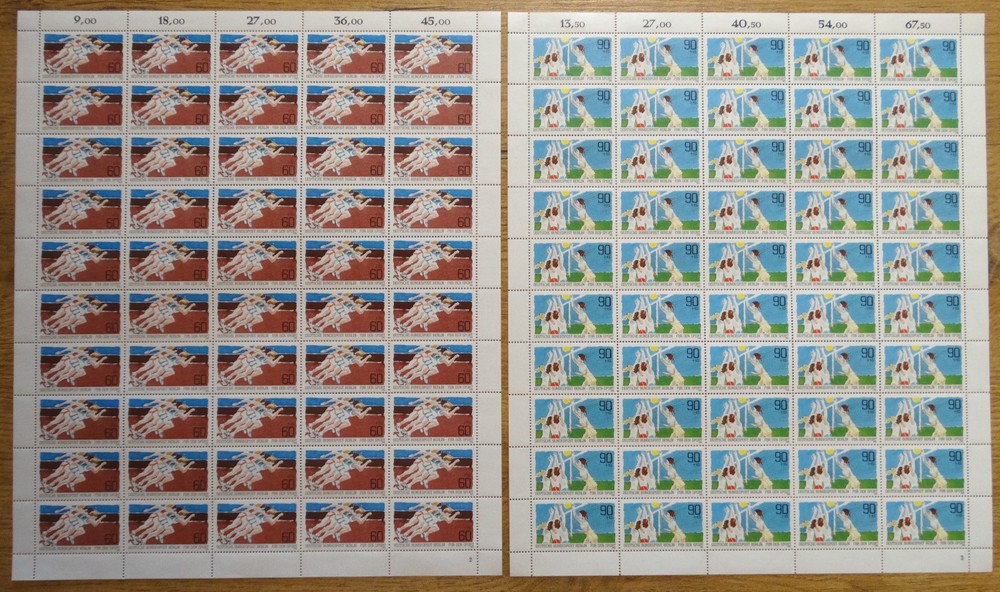 Berlin No. 664-665 Postfrisch Luxus Souvenir Sheet Sporthilfe 1982 MNH