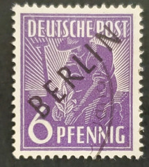 Germany, nice Black Berlin overprint on 6 pfg violet