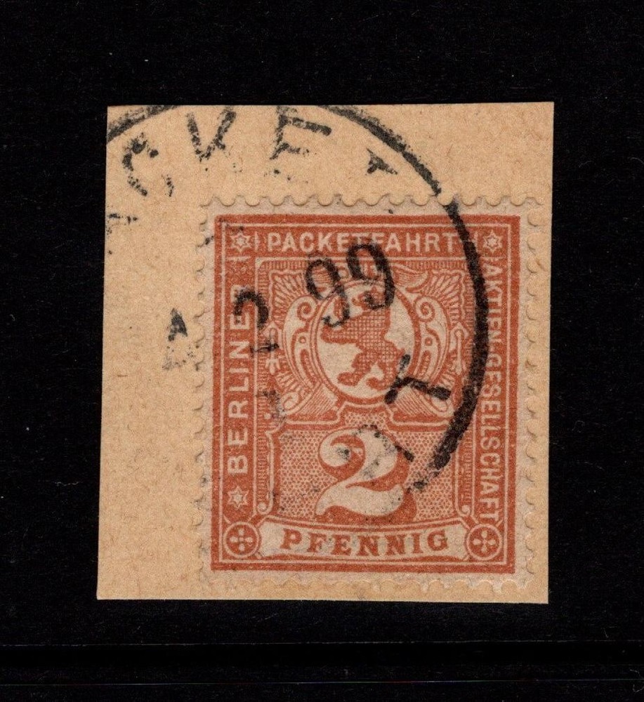 Germany 1890s 2p Berlin Private Post Used On Piece – S58696