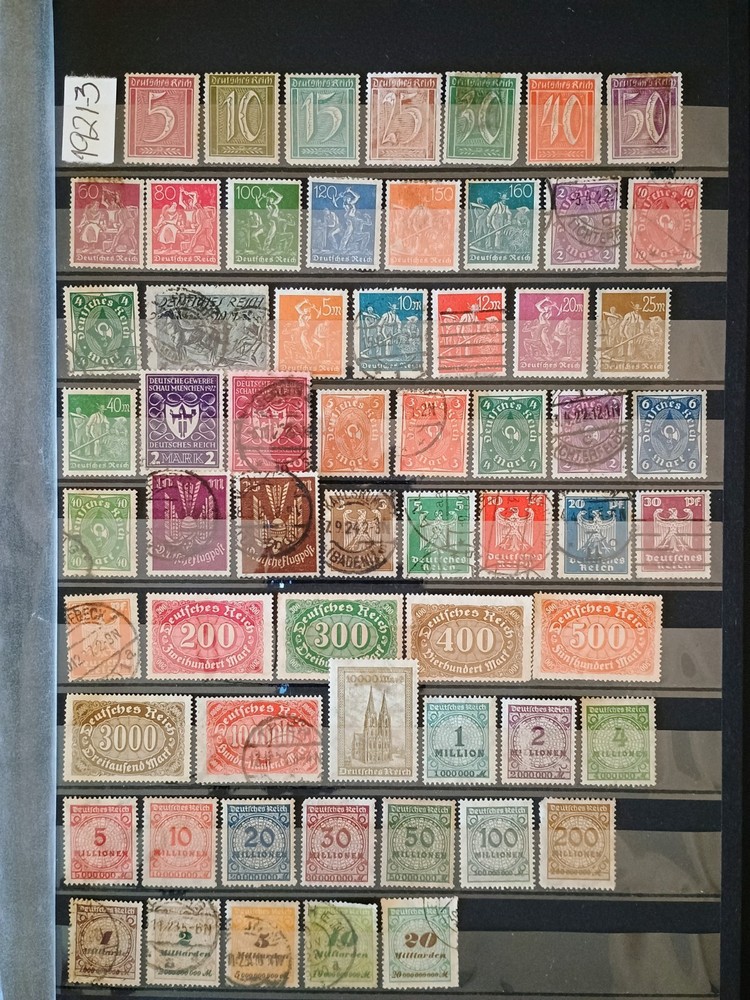 26130-Germany Reich / Empire Stamps Year 1921-23 Collections, 61 Pcs – Mint/Used