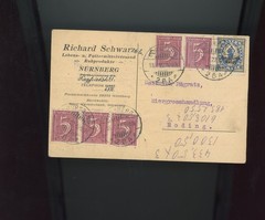 germany commercial postcard rural postage rate inflation y