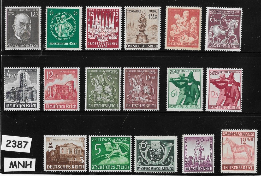 MNH Stamp collection 1930s & 1940s Germany Third Reich Regular postage #2387