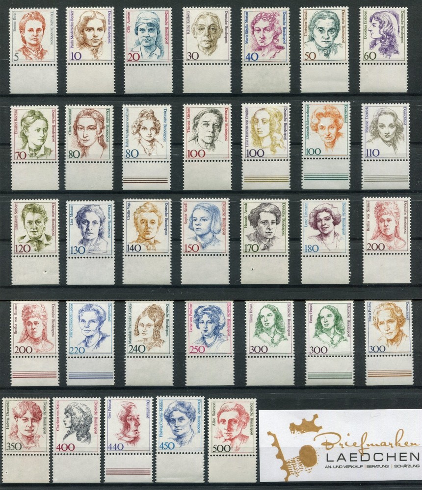 Bund Women Complete Set of 33 Values Unmounted Mint NH With 2x 1433 +1582