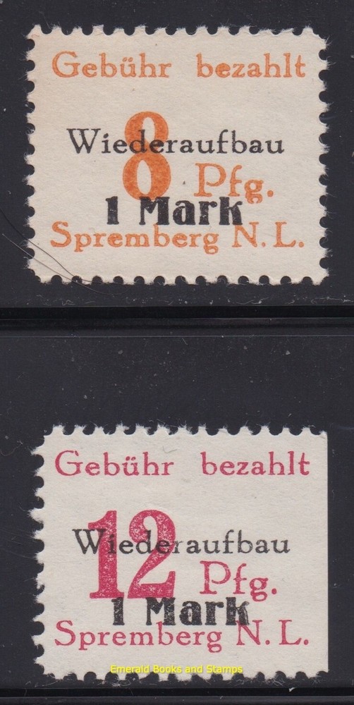 EBS Germany 1946 Locals – Spremberg – Wideraufbau – Michel 17A-18A – MNH**