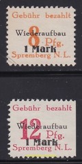 EBS Germany 1946 Locals – Spremberg – Wideraufbau – Michel 17A-18A – MH*