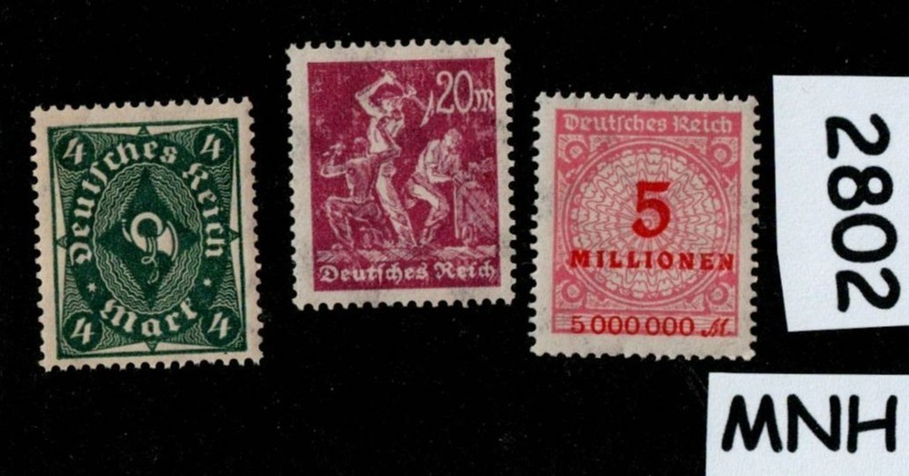 MNH stamps Pre 1930 German Republic Hyper Inflation stamps #2802