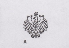 GERMANY – 1872 – 1 Groshen – Red – SG19 – Arms Embossed: Type B – used