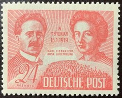 DDR #Mi229 MNH 1949 Liebknecht Luxembourg Politicians KPD [10N45]