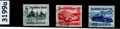 Stamp set B134-136 1939 Berlin Germany Auto show VOLKSWAGEN intro #3199a