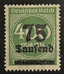 Travelstamps: Germany Stamps Deutsches Reich 75000 Mark Mi. Nr. 287/ Sc 251 MNH