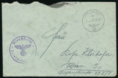 Germany WW2 Feldpost Cover & Letter 1940 Military Mail Dienststelle Cachet Feldp