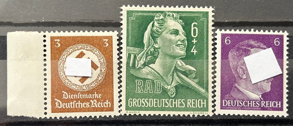 German Stamps Classic officials x 3 Hitler swastika etc. MNH Mint /753