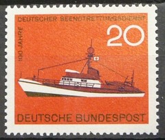 Germany Stamp – Rescue ship_1965 – MNH.