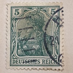 German Duetches Reich Vintage 5 Pf Stamp NICE.