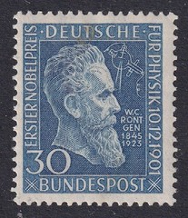 WEST GERMANY 1951 Rontgen 30pf Blue SG 1073 MH/* (CV £100)