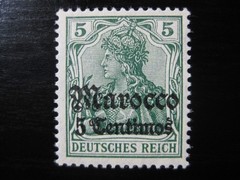 MOROCCO GERMAN OFFICES COLONY Mi. #35 scarce mint MNH stamp! CV $21.50