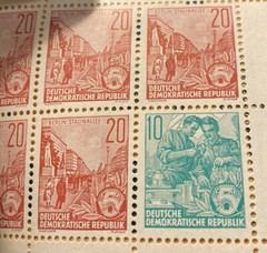 East Germany DDR Stamp Booklet #330a, 333a, 477a 5pf, 10pf, 20pf Unused Unhinged