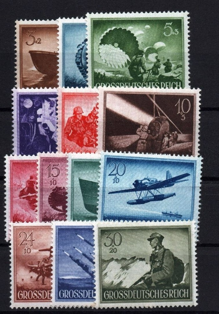 German Reich Michel numbers 873 – 885 mint never hinged