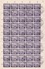 Stamp Germany Mi 893 Sheet 1944 WWII Reich Gilder Post Office CTO
