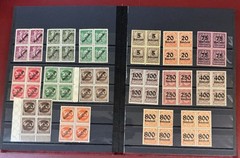 Germany, 1919-1923, Mint, Never Hinged Blocks of 4, including Varieties
