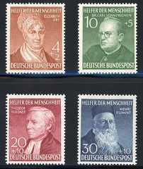 Germany 1952 Famous People Sc# B327-B330 Mint XF Original Gum Never Hinged Gem💥