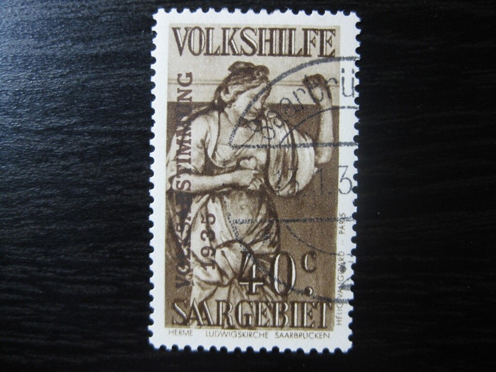 SAAR SAARLAND Mi. #199 scarce used stamp! CV $21.50