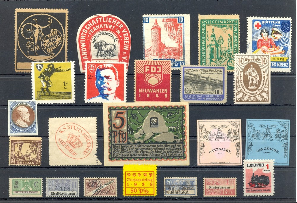 GERMANY 23 ST. INCL. POSTER STAMP/ BACK OF BOOK/REVENUES —*/(*)/0 – F/VF