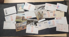 WW2 WWII Vintage Antique German Pre-Stamped Postcards w WAFFEN Elite ink stamps