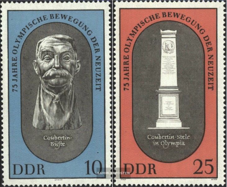 DDR 1489-1490 (complete issue) used 1969 Olympics