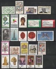 GERMANY – 1977 – COMMEMORATIVE ISSUES – 24 DIFFERENT STAMPS – USED