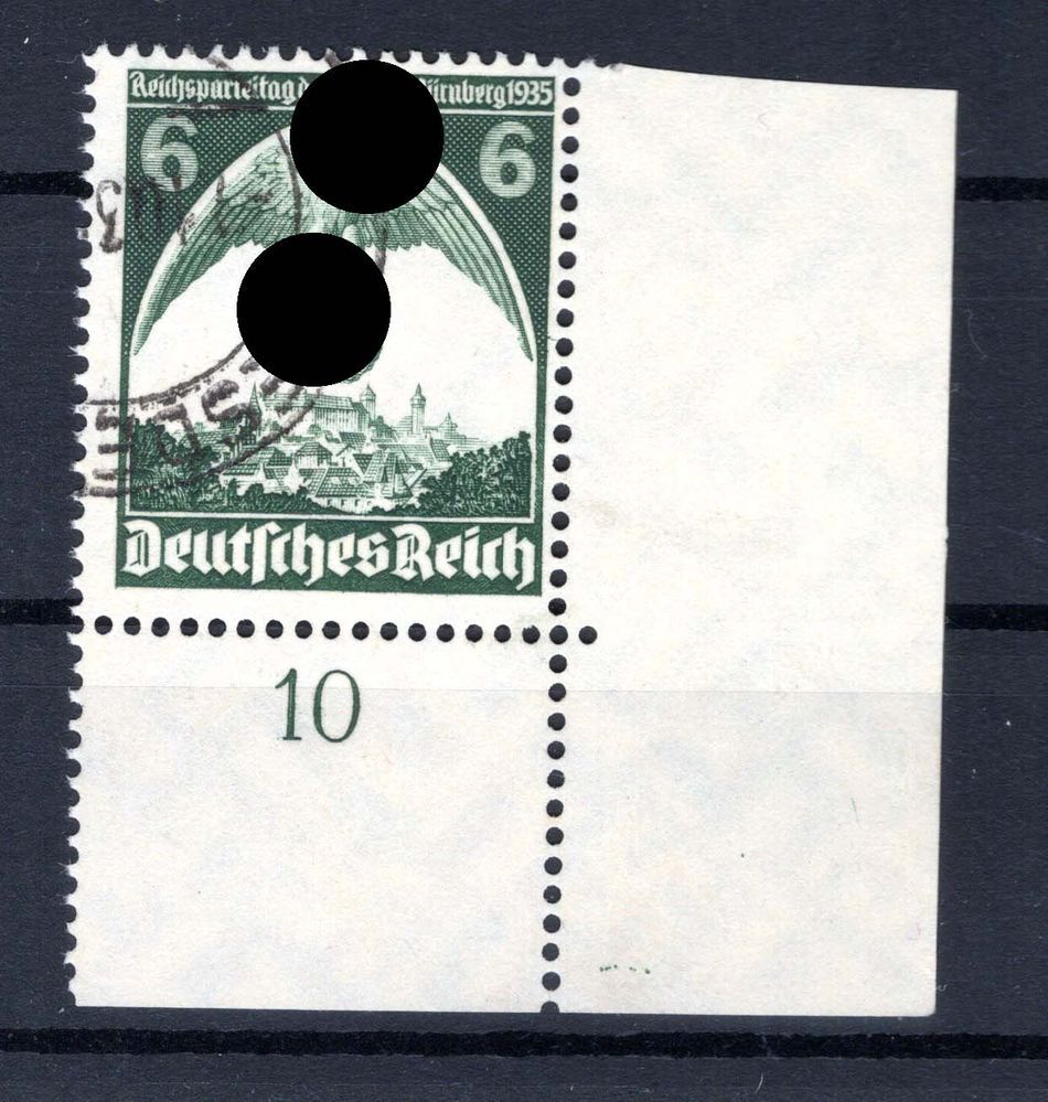 Dr-3.Reich 586Er Bogen Ecke Gest. (Ca4047
