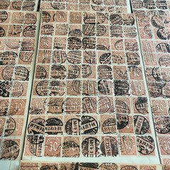 OUTSTANDING ORANGE GERMANY 30pf DIENSTMARKE USED STAMPS HOARDER LOT WORLD WAR I