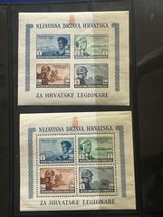 GERMANY – WW2 Croatia Puppet State Souvenir Sheets Russian Front