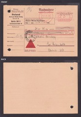 GERMANY 1935, Money order from Berlin with meter mark