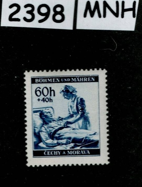 MNH stamp 1941 Sc B3 Red Cross Nurses WWII Germany Occupation of BaM #2398