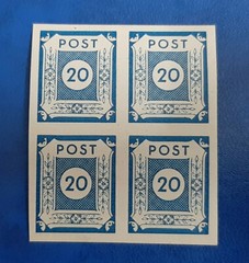 Germany Stamps Allied Occupation 4x 20 Pfennig 1945 Block SBZ Mi. Nr. 54 (19804)