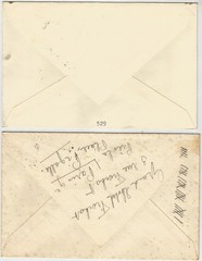 Germany 2 covers 1936-38, one with marginal copy of the 5pf 1934 issue with a sp