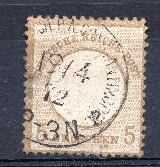 Offices in Turkey, 1872 Forerunner 5Gr , Mi. V 22, used, large shield, used