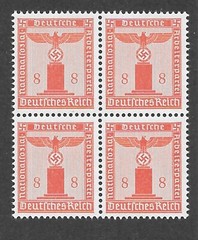 MNH stamp block PF08 Sc S17 Third Reich symbol WWII Germany 1942 Official