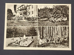 WW2 German Third Reich Photo postcard Young people org Girls Boys Jugend at Camp