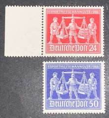 Travelstamps: Germany Stamps Scott #584-585Hanover Export Fair 1948 MNH OG