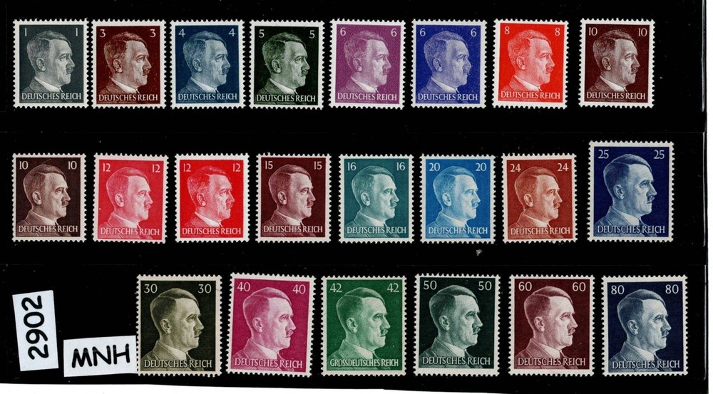 MNH Stamp set 22 Adolf Hitler stamps with varieties Germany 1941-1944 #2902