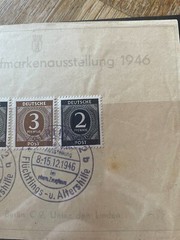 Germany Berliner briefmarken ausstellung 1946 special pmk sheet