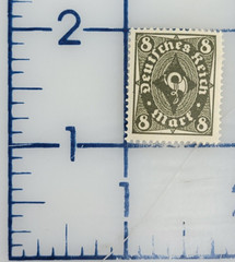 GERMANY ~ Deutrches Reich ~ Green Stamp 8 Mark ~ Posted ~ c.1922 ~ B195